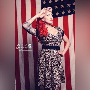 Sourpuss Leopard Dollface Dress